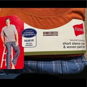 Hanes Mens Pajama Set Size 2XL NWT